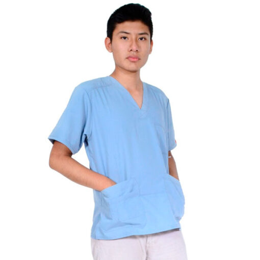 uniforme hombre celeste