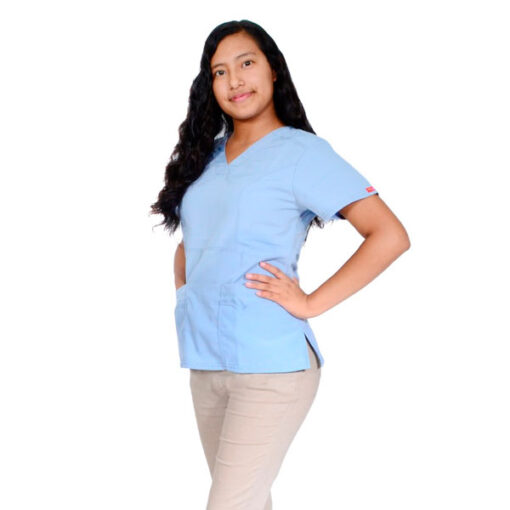 uniforme mujer celeste